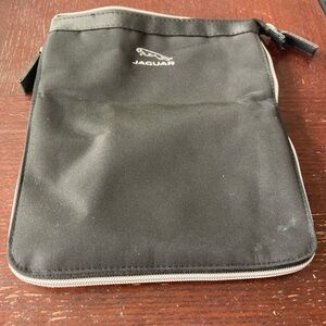 Black Toiletry Bag with Zipper Closure and Durable Fabric